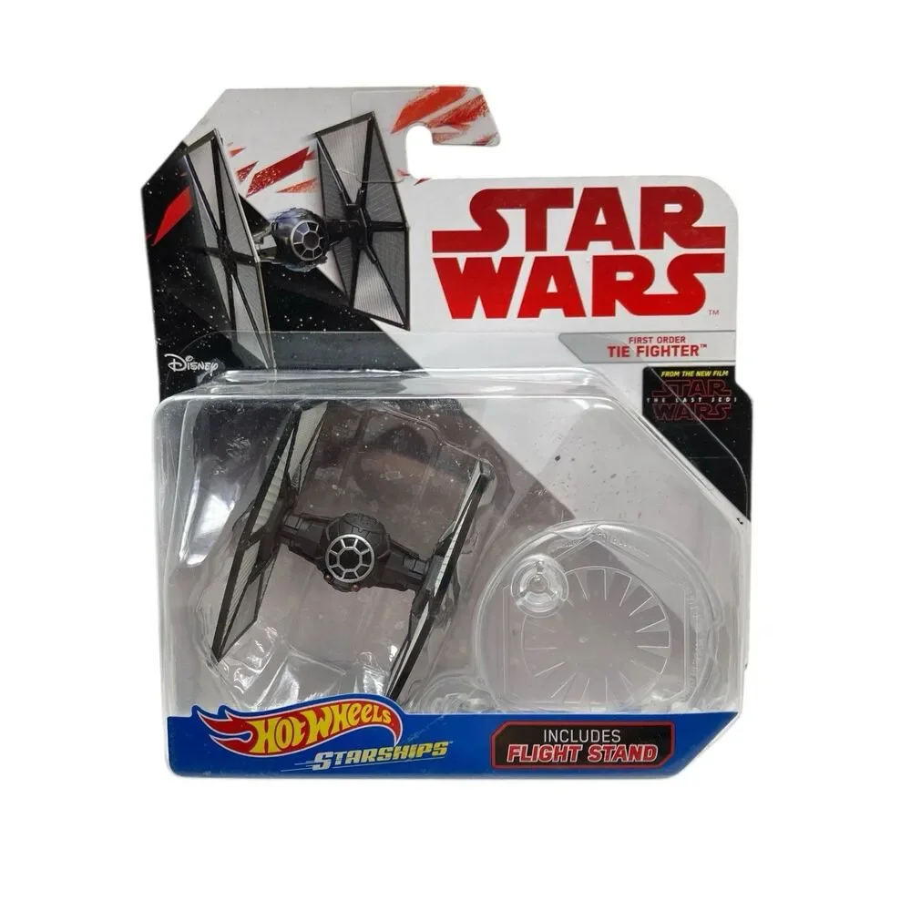 Hot Wheels Star Wars First Order TIE Fighter DieCast Starship Retro Flight Stand